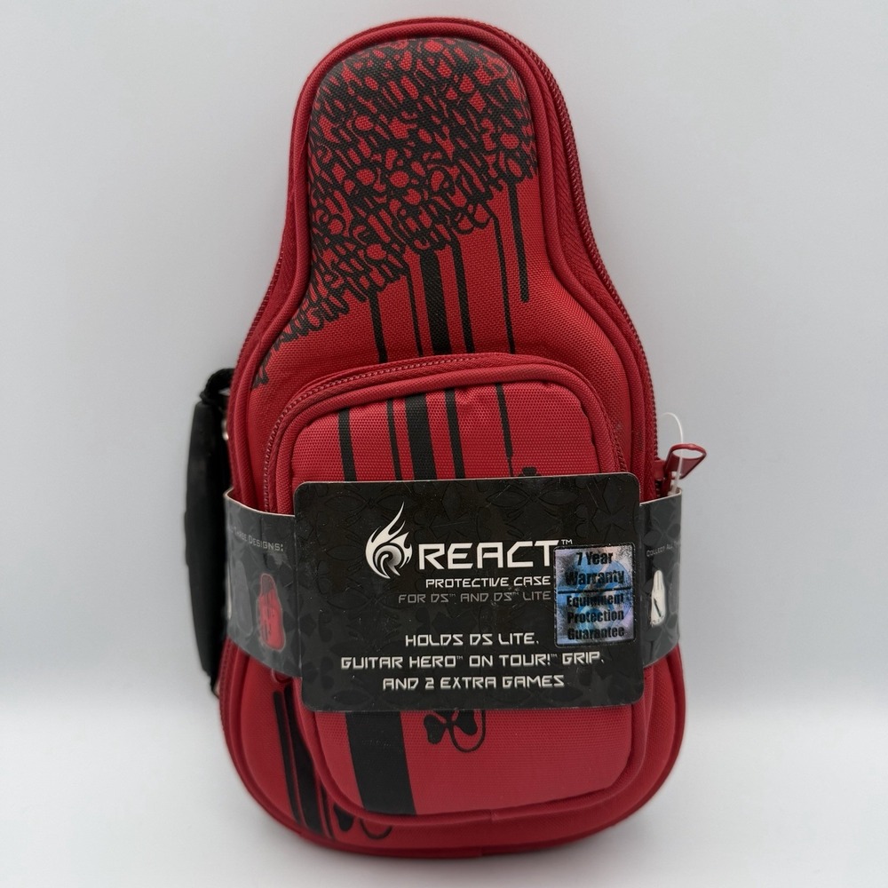 React Nintendo DSi DS Lite Guitar Hero On Tour Carrying Case Red New